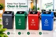 ADVAL 40L Color-Coded Waste Bin - 1