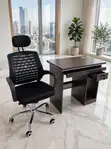 Small Size Desk + Mesh Office Chair - 1