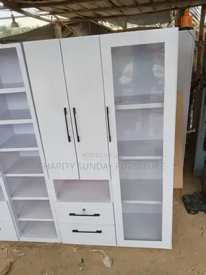 Premium Four-in-One Wardrobe with Side Glass
