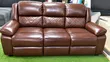 Luxury Brown Leather Recliner Sofa Set (7-Seater) - 3