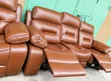Luxury Brown Leather Recliner Sofa Set (7-Seater) - 4