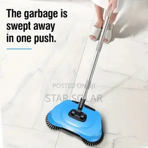 Beqqk 3-in-1 Manual Carpet Sweeper with Rotating Mop