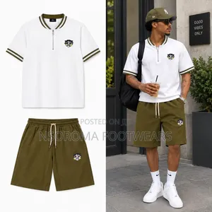 Men's Cotton Blend 2-Piece T-Shirt & Shorts Set