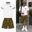 Men's Cotton Blend 2-Piece T-Shirt & Shorts Set - 1