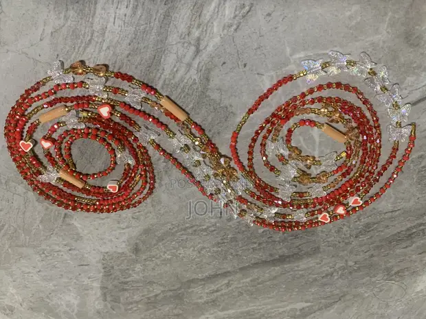 Beautiful Red Waist Beads - 1