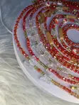 Beautiful Red Waist Beads - 4