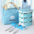 Insulated Lunch Box + Bag + Cutlery Set - 1