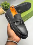 Hugo Boss Black Leather Tassel Loafer Sneakers - 2