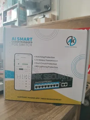 Ak 8 Port Cloud Managed PoE Switch