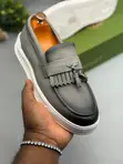 Boss Ash Grey Tassel Kiltie Loafer Sneakers - 1
