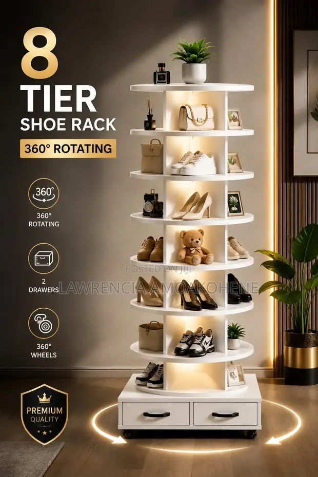 Relaxify Home 360 Rotating Shoe Rack - 1