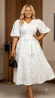 Ladies Dresses - White Maxi - 1