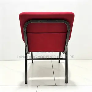 Quality Padded Church Chairs with Armrest & Book Pocket