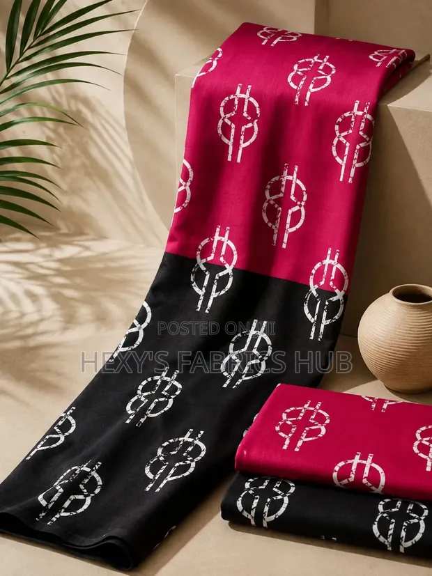 Beautiful African Print Fabric - Adire Style - 1
