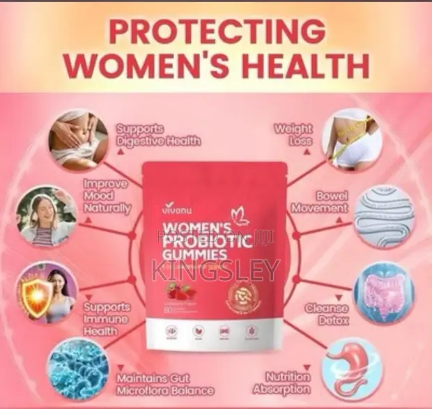 VivoNu Women's Probiotic Gummies - Digestive & Feminine Wellness - 1