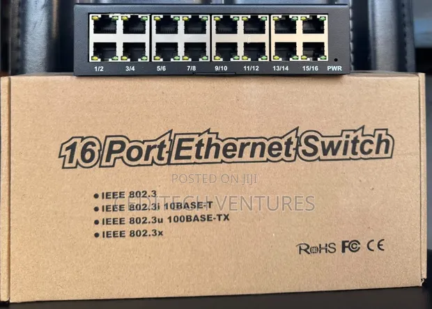 Network Switch 16 Port 10/100Mbps - 1