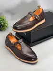 Gucci T-Bar Monk Loafer Sneaker - Coffee Brown - 1
