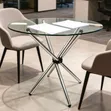 Round Dining Table - Gold Metal Frame - 3