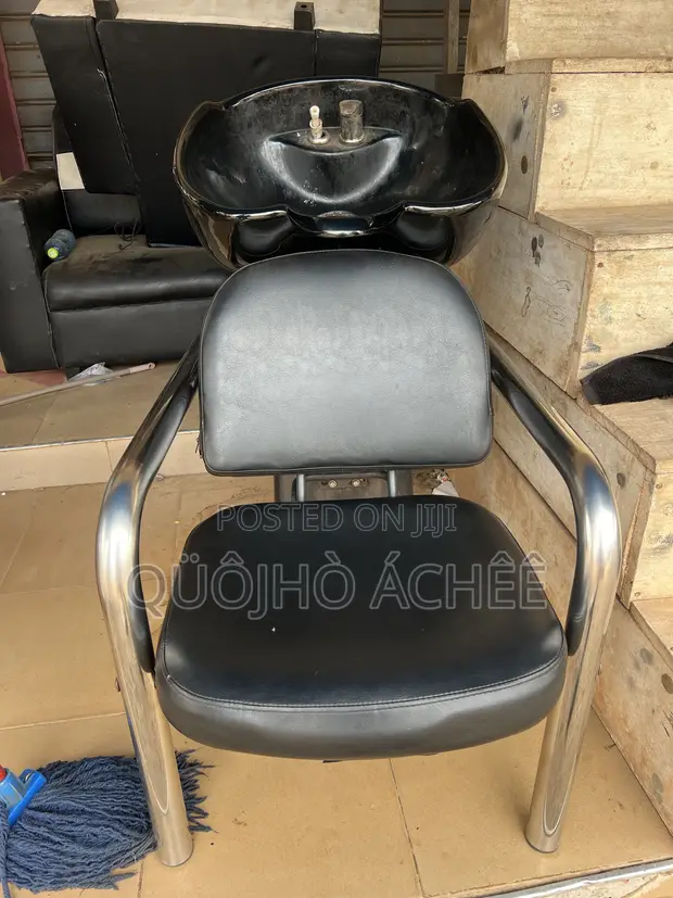 Premium Black Salon Hair Wash Chair / Backwash Unit - 1
