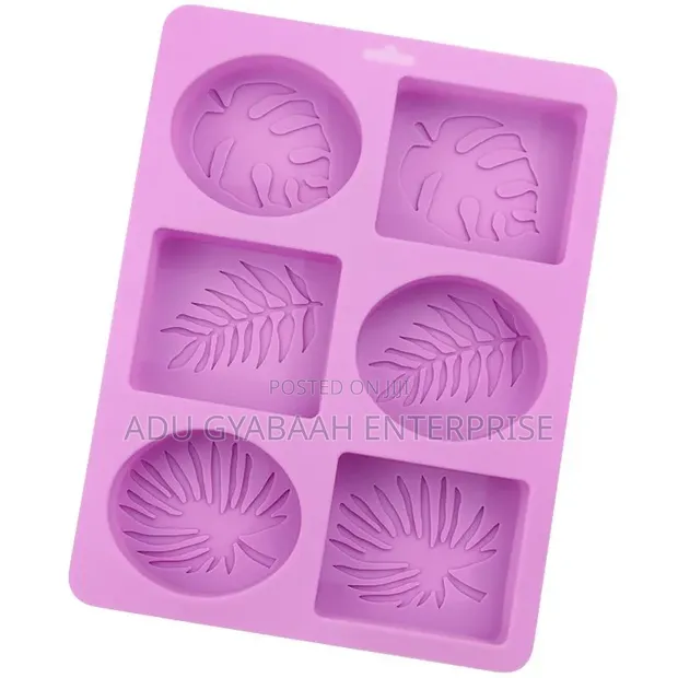 Silicone Soap Mold - 6 Cavity Mixed Design - 1