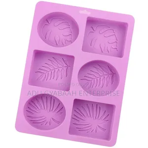Silicone Soap Mold - 6 Cavity Mixed Design