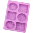 Silicone Soap Mold - 6 Cavity Mixed Design - 1
