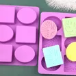 Silicone Soap Mold - 6 Cavity Mixed Design - 2