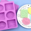 Silicone Soap Mold - 6 Cavity Mixed Design - 3
