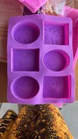 Silicone Soap Mold - 6 Cavity Mixed Design - 4