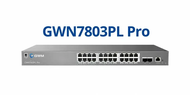 Grandstream GWN7803PL Pro 24-Port Gigabit PoE+ Managed Switch - 1