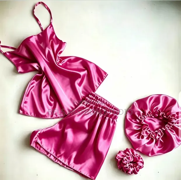 4-in-1 Silk Satin Nightwear Pajama Set - 1