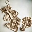 4-in-1 Silk Satin Nightwear Pajama Set - 3