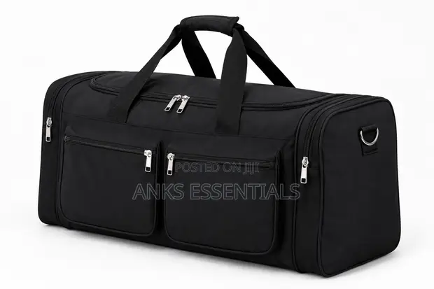 Large Travel Duffel Bag - Black - 1