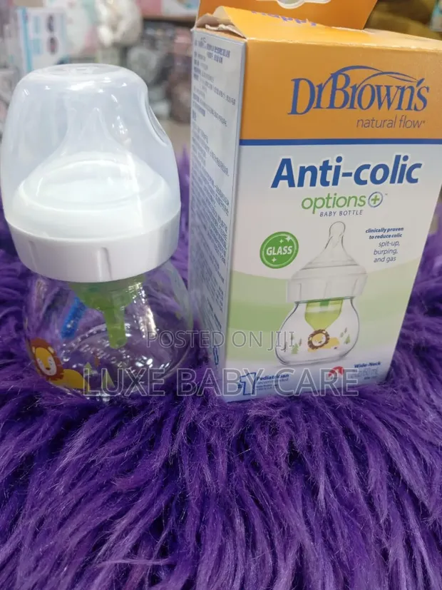Dr. Brown's Natural Flow Anti-Colic Wide-Neck Glass Bottle (2 oz) - 1