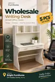 Writing Desk with Shelves and Drawers - 1