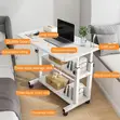 Height-Adjustable Double Shelve Laptop Table - 3