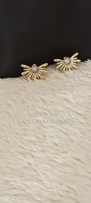 Unique Women's Zirconia Flower Stud Earrings