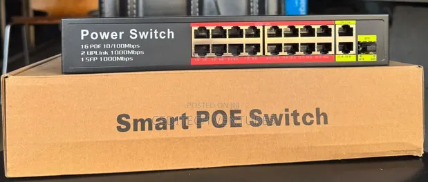 16 Port 10/100Mbps PoE Network Switch - 1