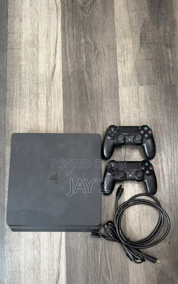 PS4 Slim 1TB with 2 Controllers & Games - 1