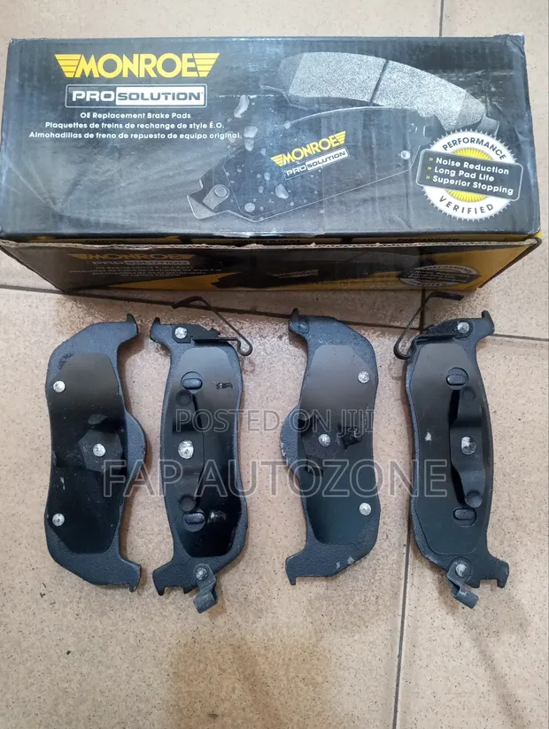 Premium Monroe Brake Pads for Jeep Commander/Cherokee, Nissan Pathfinder/Armada, Infiniti QX56, Nissan Titan - USA Imported - 1