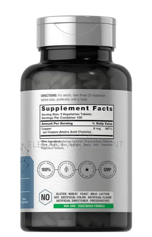 Chelated Copper Supplement 6mg | 300 Tablets - 1
