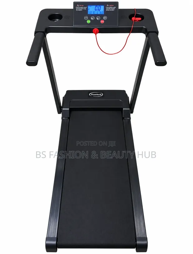 Foldable Electric Treadmill with LED Console - 1