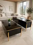 VIG Furniture Black Gold TV Stand Set - 3