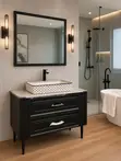 100cm Standing Cabinet Basin with Mirror - 1