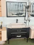 100cm Standing Cabinet Basin with Mirror - 5