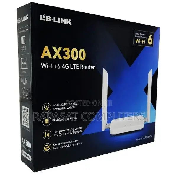 LB-Link BL-CPE600EU AX300 Wi-Fi 6 4G LTE SIM Router - 1