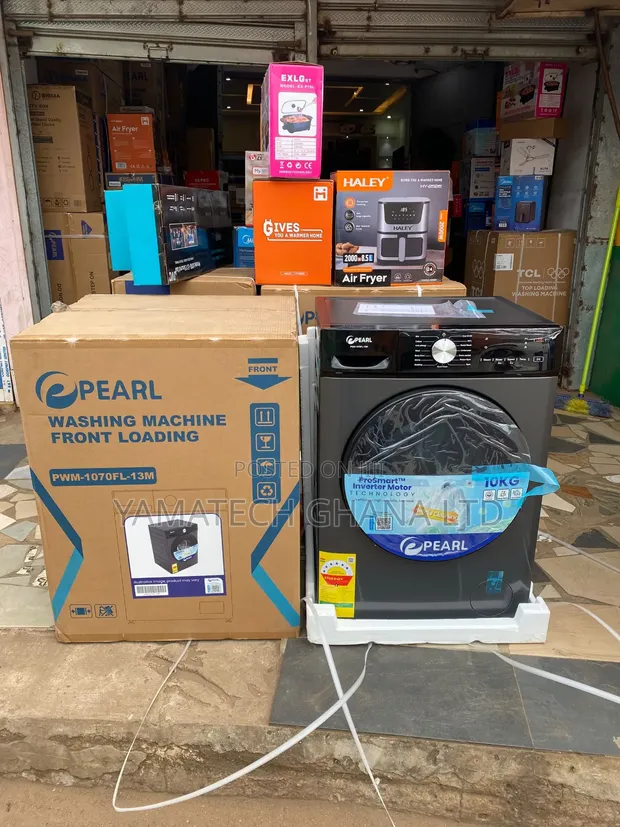 Pearl 10kg Inverter Front Load Fully Automatic Washing Machine - 1