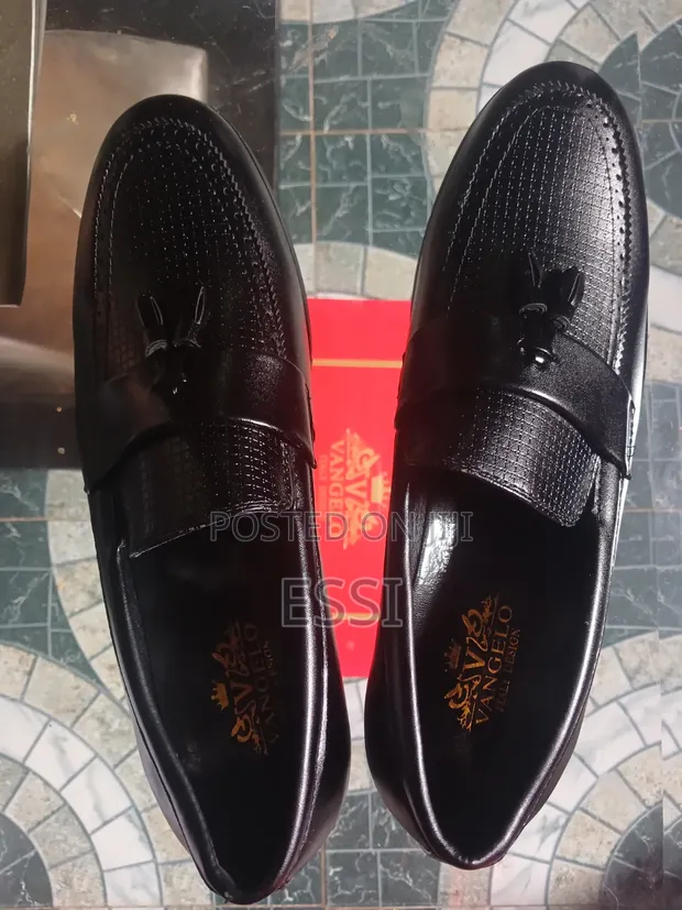 Vangelo Black Tassel Loafers - Size 42-44 - 1