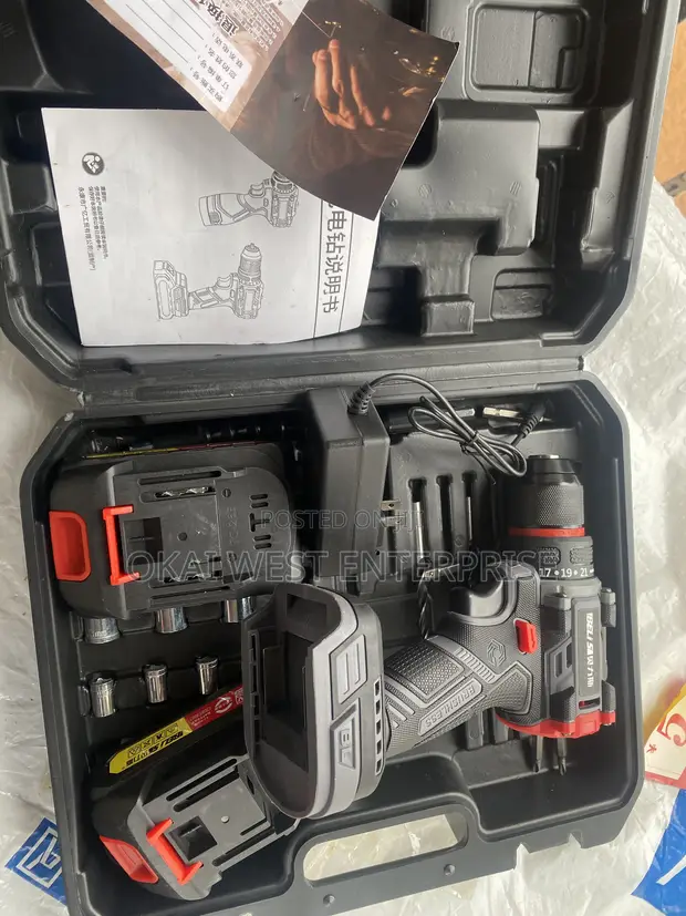 21V Brushless Electric Drill Impact Screwdriver Set - 1