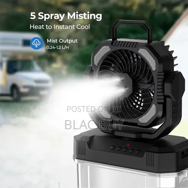 20000mAh Rechargeable Mist Fan with 6L Water Tank - 1